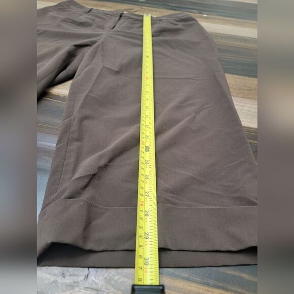 CATO Career Brown Capri Pants Comfy Fold Hem High Waisted Earthy Size 16W - Picture 4 of 8